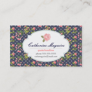 Tarjeta De Visita Victorian del vintage floral cualquier empleo