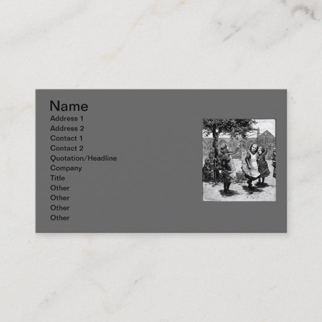 Tarjeta de visita victoriana (Anverso)