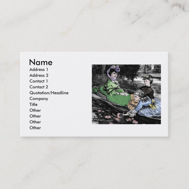 Tarjeta de visita victoriana (Anverso)