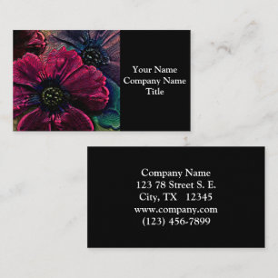 Tarjeta De Visita Victoriano Splendor: Exquisito diseño floral