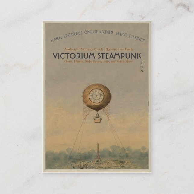 Tarjeta De Visita Victorium Steampunk (Anverso)
