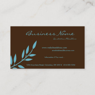 Tarjeta De Visita Vid de w/Blue/tarjetas de visita marrones de las