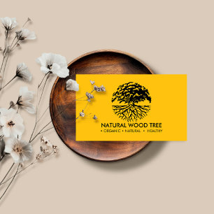 Tarjeta De Visita Vida amarilla del árbol