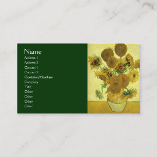 Tarjeta De Visita Vida fija - Vase con 15 girasoles de van Gogh