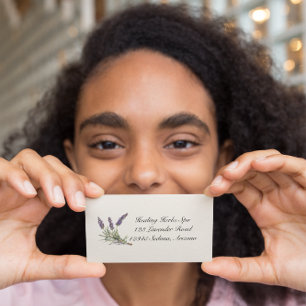 Tarjeta De Visita Vida herbal: Lavanda, personalizable
