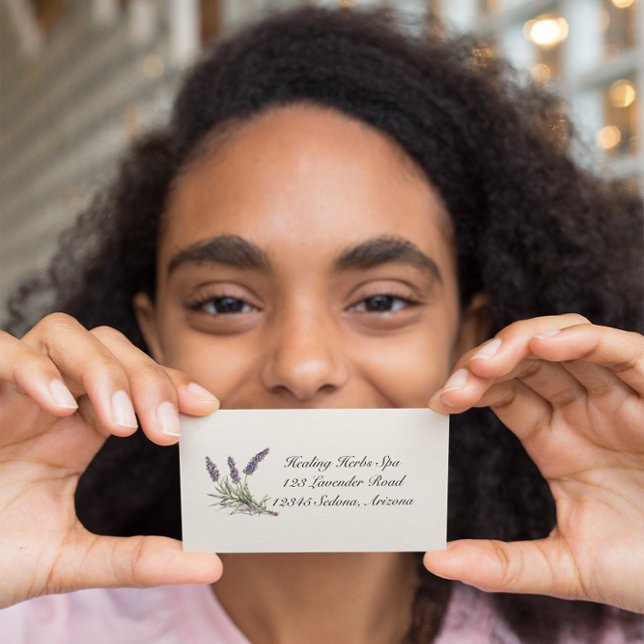Tarjeta De Visita Vida herbal: Lavanda, personalizable (Subido por el creador)
