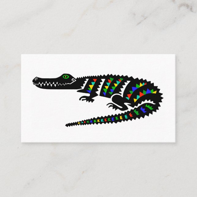 Tarjeta De Visita Vida silvestre - CROCODILE - ALIGADOR - Naturaleza (Anverso)
