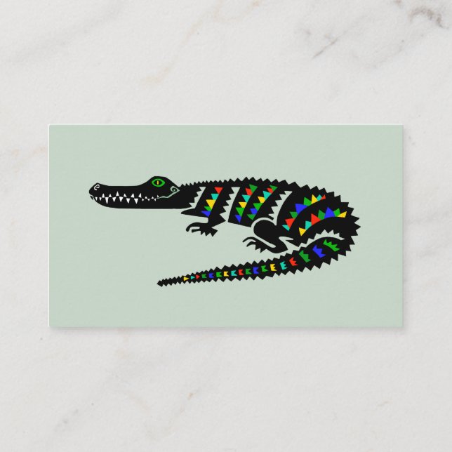 Tarjeta De Visita Vida silvestre - CROCODILE - ALLIGADOR - Naturalez (Reverso)