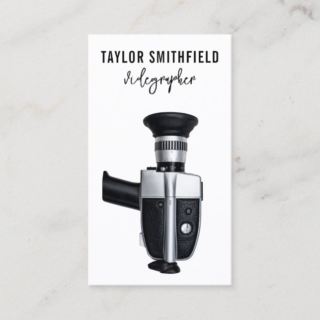 Tarjeta De Visita Videografía de videocámaras de vídeo vintage (Anverso)