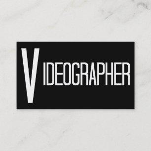 Tarjeta De Visita Videografo Black Simple Business Card