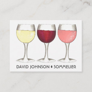 Tarjeta De Visita Vidrieras de bar de vinos Bodega Sommelier Experta