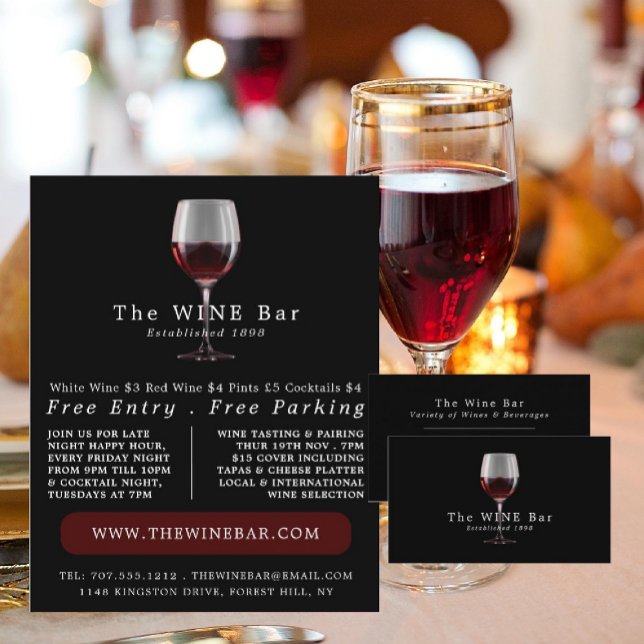 Tarjeta De Visita Vidrio, bar de vinos/bodega (Subido por el creador)
