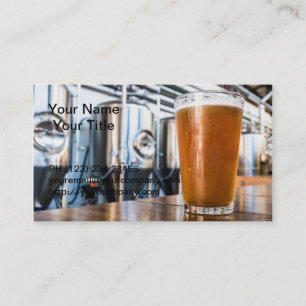 Tarjeta De Visita Vidrio de cerveza en el Microbrewery