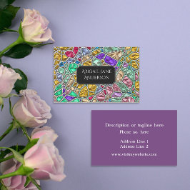 Tarjeta De Visita Vidrio de joyas coloridas - Personalizar y elegir 