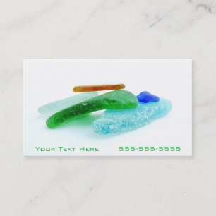 Tarjeta De Visita Vidrio de playa, Lago Michigan Tumbulió Tierras Co