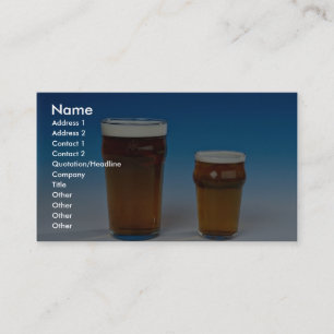 Tarjeta De Visita Vidrio llenado de la cerveza