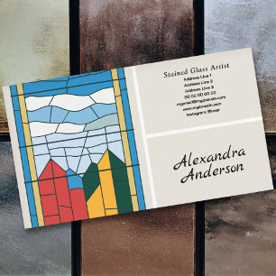 Tarjeta De Visita Vidrio manchado