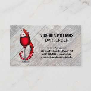 Tarjeta De Visita Vidrio Splash   Madera