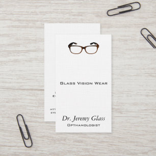 Tarjeta De Visita Vidrios de las gafas