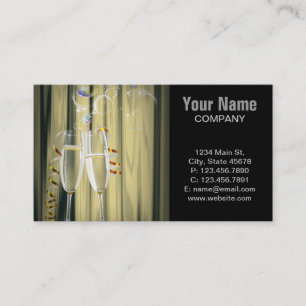 Tarjeta De Visita vidrios gatsby elegantes de Champán de los años 