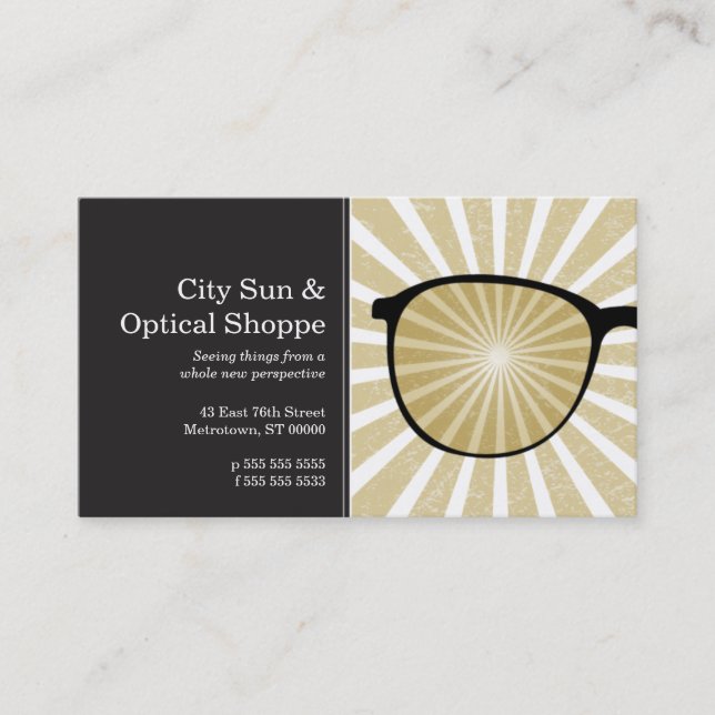 Tarjeta De Visita Vidrios sucios de punta de los rayos (Anverso)