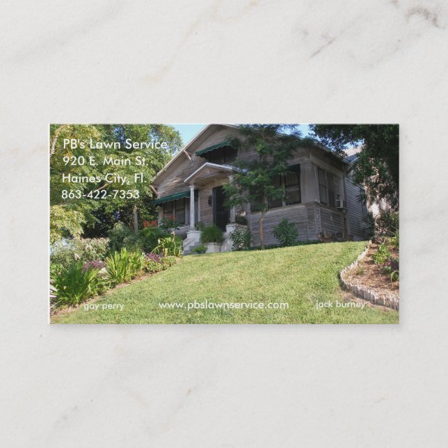 Tarjeta de visita vieja de la casa del servicio (Anverso)