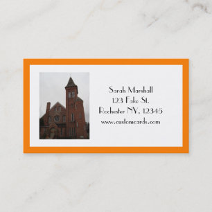 Tarjeta de visita vieja de la iglesia