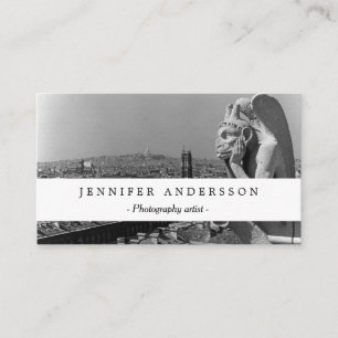 Tarjeta De Visita Vieja Francia París Notre Dame Catedral pensadora