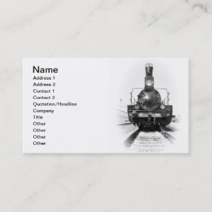 Tarjeta De Visita Vieja locomotora de vapor