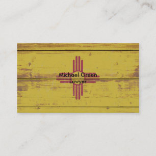 Tarjeta De Visita Vieja madera nueva bandera del estado de México