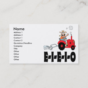 Tarjeta De Visita viejo macdonald eieieo personalizado