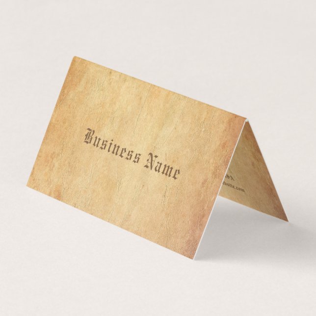 Tarjeta De Visita Viejo profesional de papel nostálgico lujoso de la (Anverso)