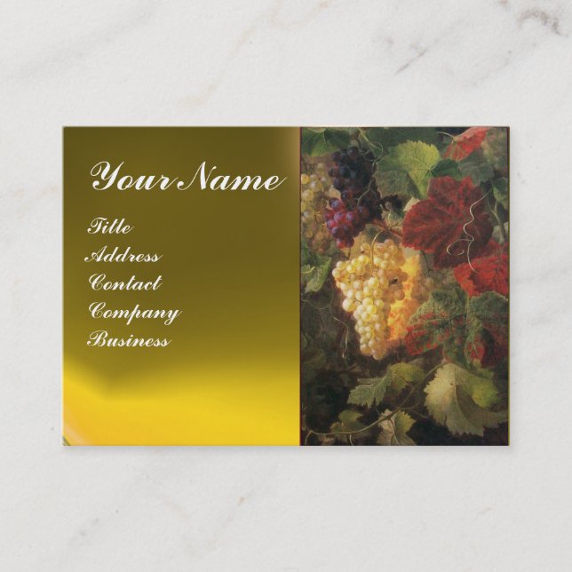 TARJETA DE VISITA VIEJO VINEYARIO DE GRIPE,MONOGRAMA FIESTA DE DEGUS (Anverso)