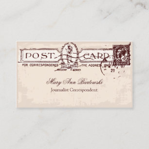 Tarjeta De Visita Viejos agente de viajes/Blogger de las Ephemeras