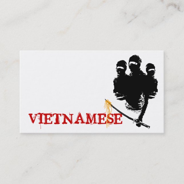 Tarjeta De Visita vietnamita : fideos ninja (Anverso)