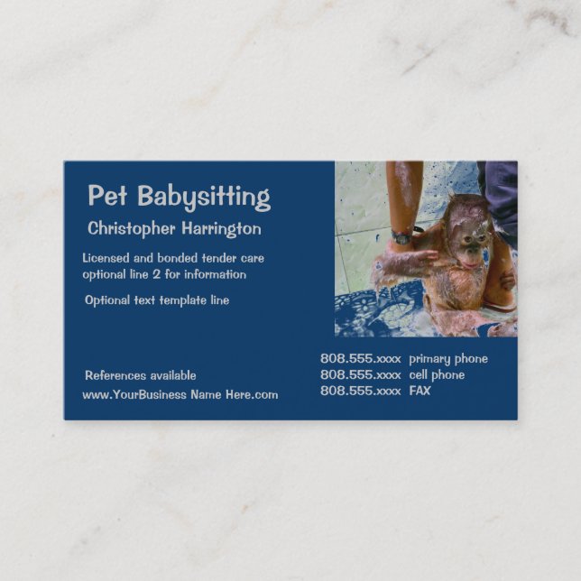 Tarjeta De Visita Vigilante animal (Anverso)