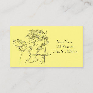 Tarjeta De Visita Viking Mermaid Warrior Thunder_Cove