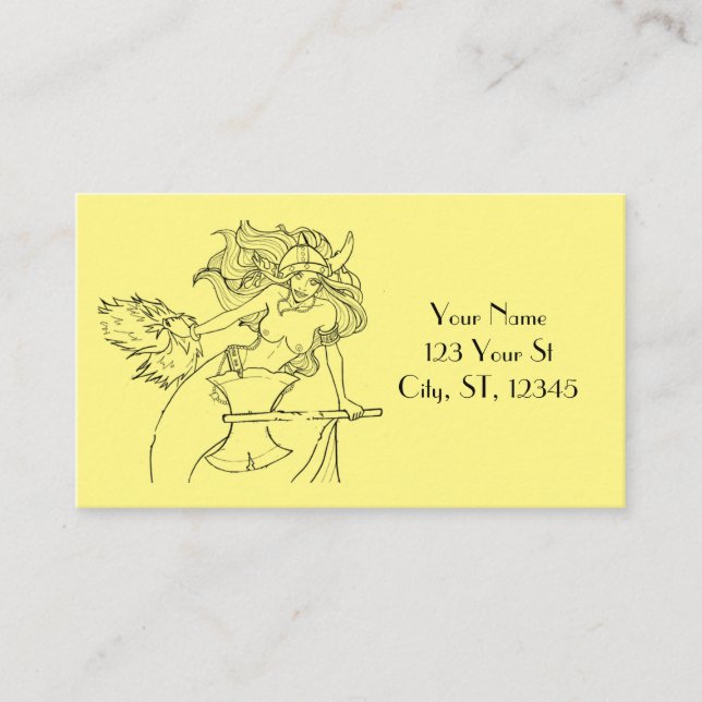 Tarjeta De Visita Viking Mermaid Warrior Thunder_Cove (Anverso)