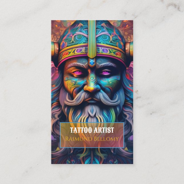 Tarjeta De Visita Viking Warrior Business Card (Anverso)