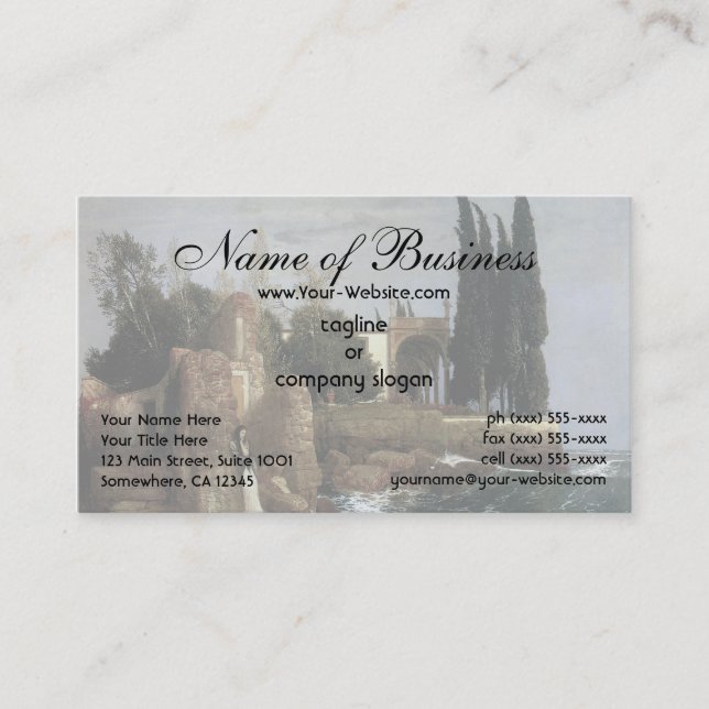 Tarjeta De Visita Villa junto al mar de Arnold Bocklin (Anverso)