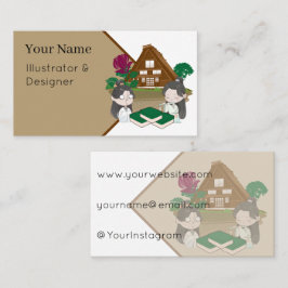 Tarjeta De Visita Village Flute Chibi & Mahjong Realm