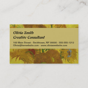 Tarjeta De Visita Vincent Van Gogh 15 girasoles Pintura
