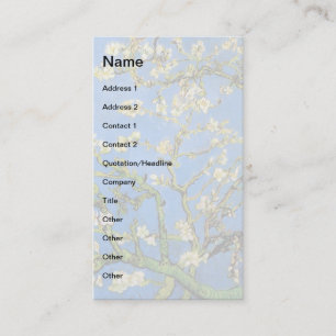 Tarjeta De Visita Vincent Van Gogh - Almendro en Flor Arte Fino