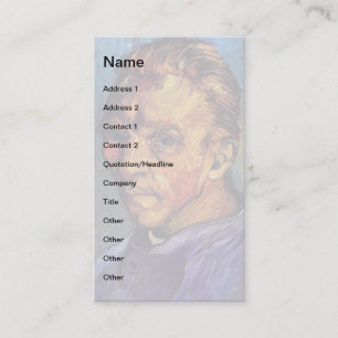 Tarjeta De Visita Vincent Van Gogh - Autoretrato Sin Barba