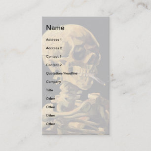 Tarjeta De Visita Vincent Van Gogh - Calavera con cigarrillo encendi