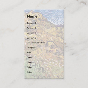 Tarjeta De Visita Vincent Van Gogh - Campo con montones de grano