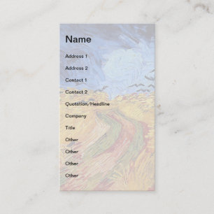 Tarjeta De Visita Vincent Van Gogh - Campo de trigo con cuervos negr