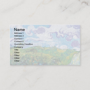 Tarjeta De Visita Vincent Van Gogh - Campos de trigo verde en Auvers