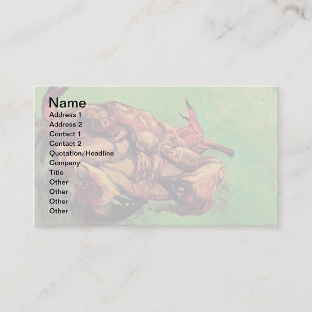 Tarjeta De Visita Vincent Van Gogh - Cangrejo en su Bella Artes tras (Anverso)