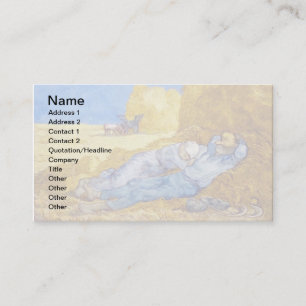 Tarjeta De Visita Vincent Van Gogh - Descanso del mediodía del traba